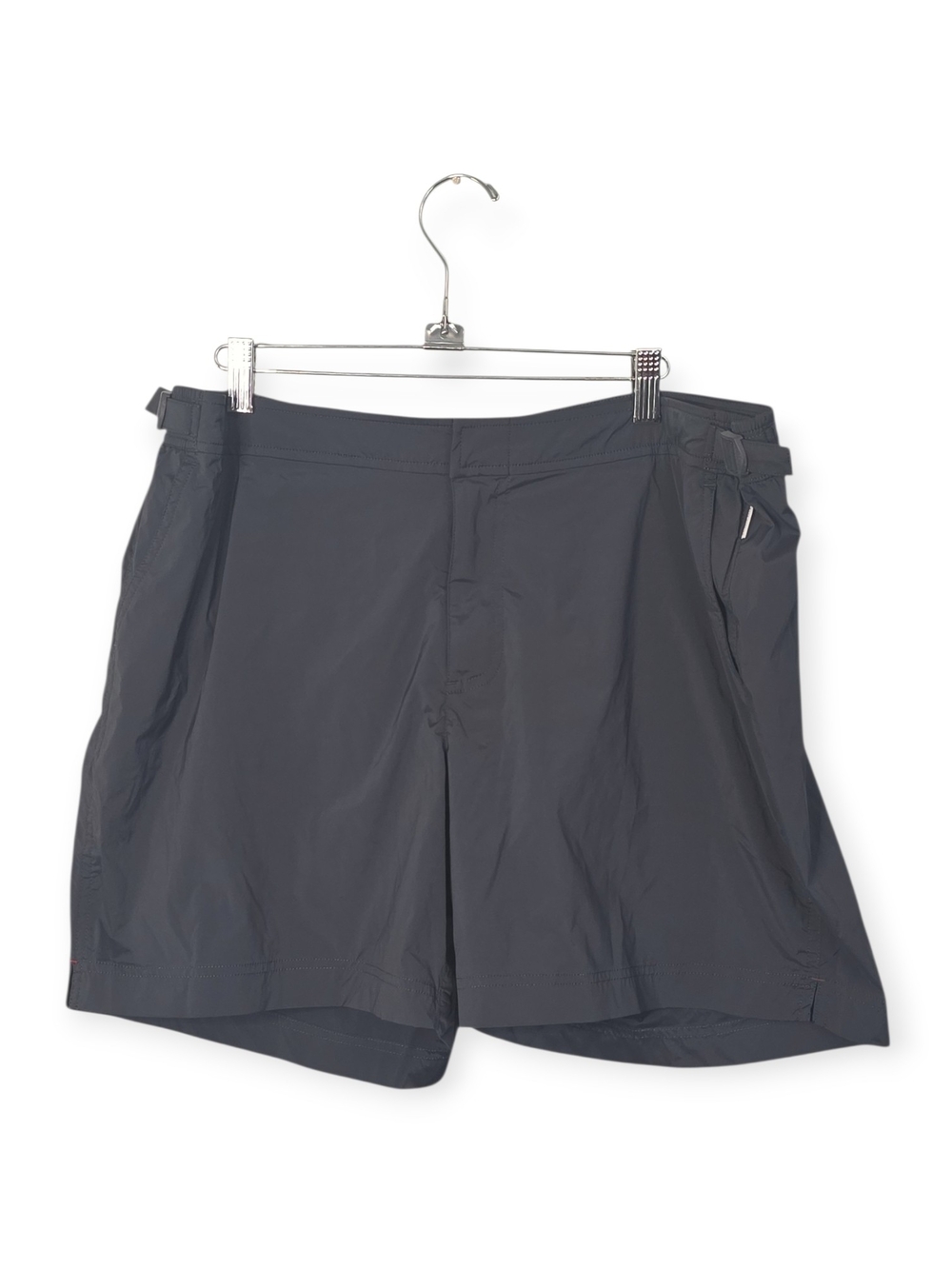 Men's Orlebar Brown gray, classic bulldog shorts, size 38